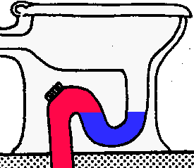 doorsnee door wc met zwanenhals