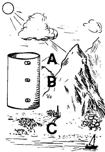 luchtdruk in de bergen